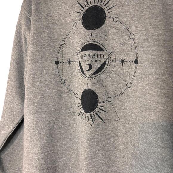 Grey Morbid New York Crewneck Astrology Moon Phase Sweatshirt - Picture 3 of 4